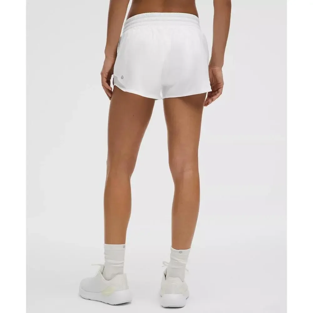 Hotty Hot High-Rise Lined Short 2.5" - White - Picture 3 of 7